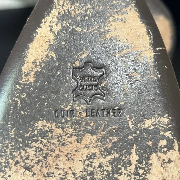 Bruno Magli Vintage Women's Brown Leather Dotted Pumps Heels Shoes Italy 8B - Picture 3 of 10